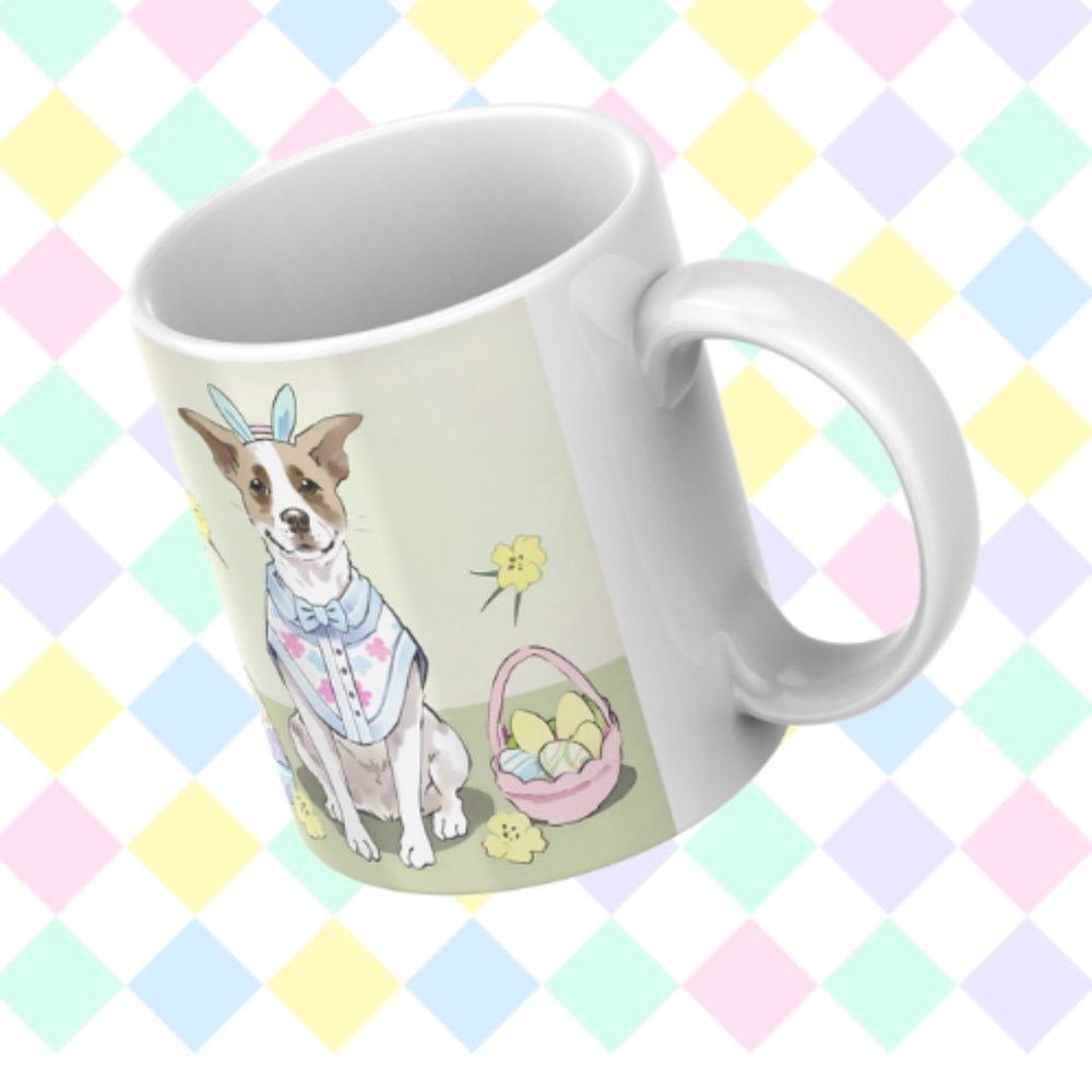 Dog in Easter Attire Mugs - 2